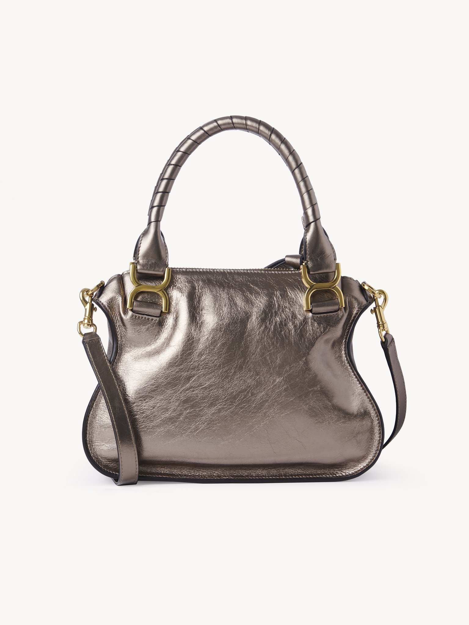 SMALL MARCIE BAG IN METALLIZED LEATHER - 4