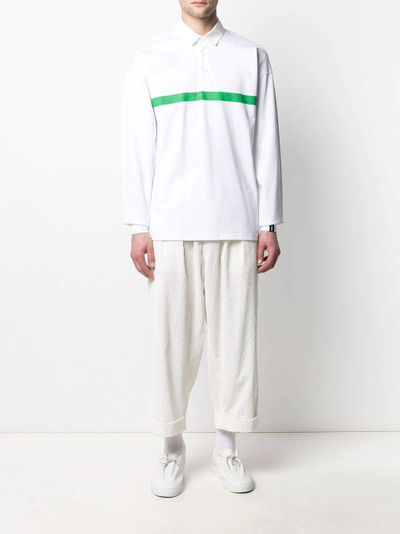 Mackintosh horizontal-stripe rugby sweatshirt outlook