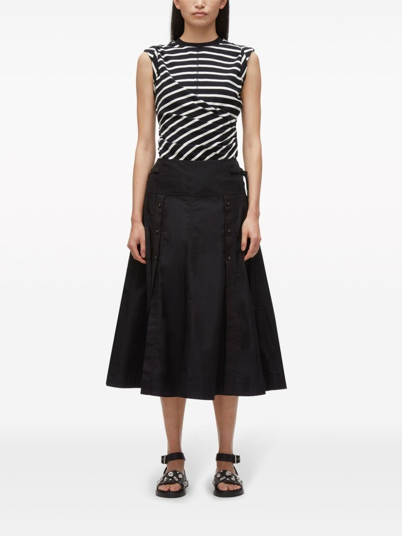 3.1 Phillip Lim striped asymmetric cotton top outlook