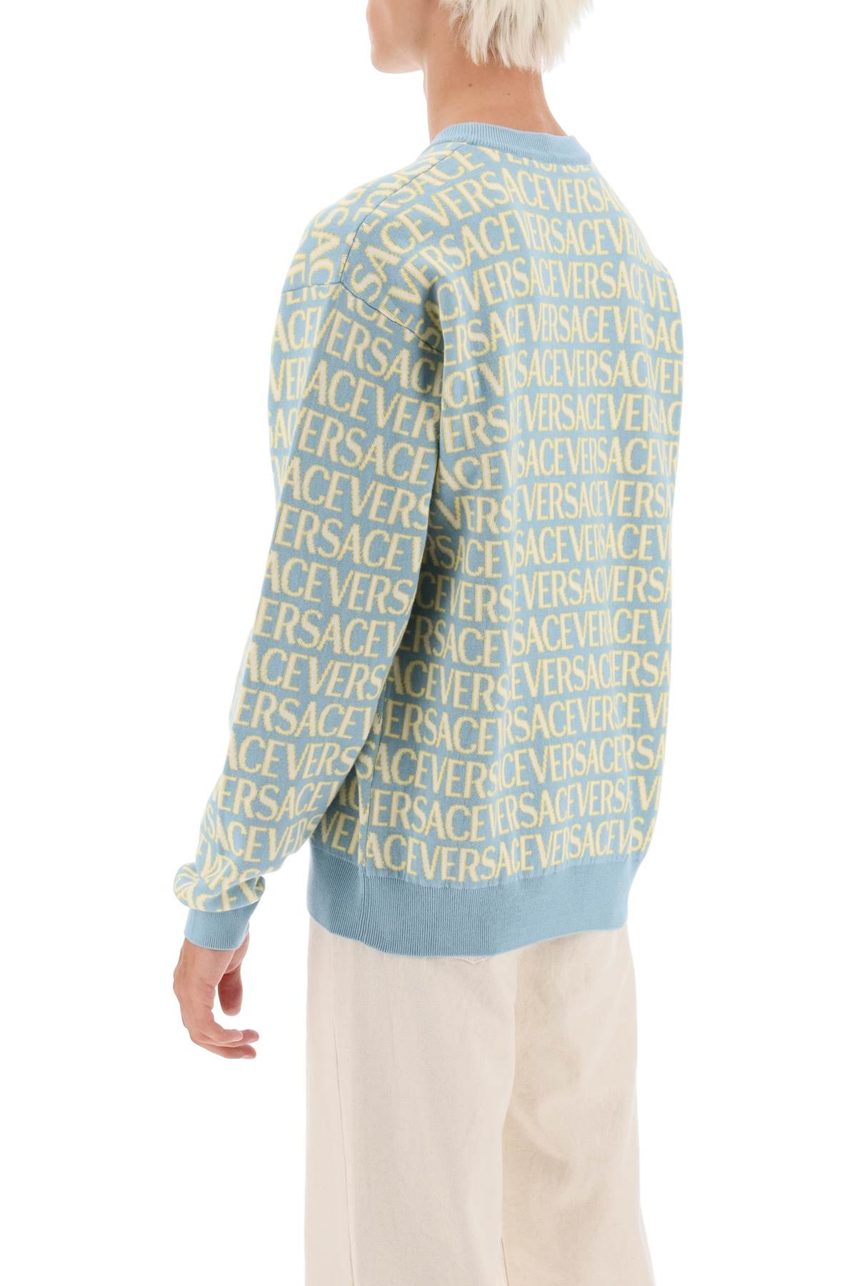 Versace Monogram Cotton Sweater Men - 3