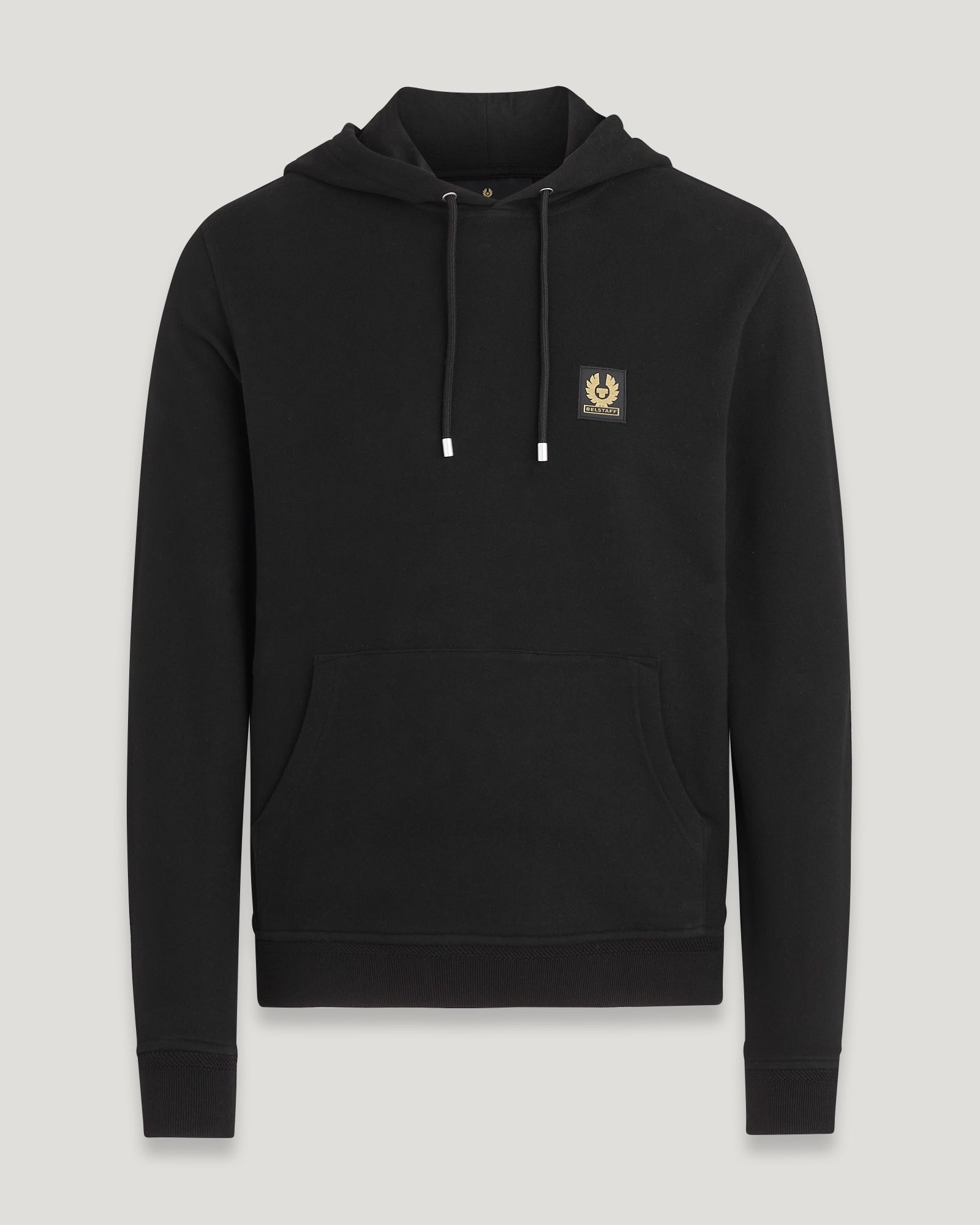 パーカー・フーディ BELSTAFF Men Hoodies 100049 BLACK Black Men's Cotton Fleece Belstaff Full Zip Hoodie in Black