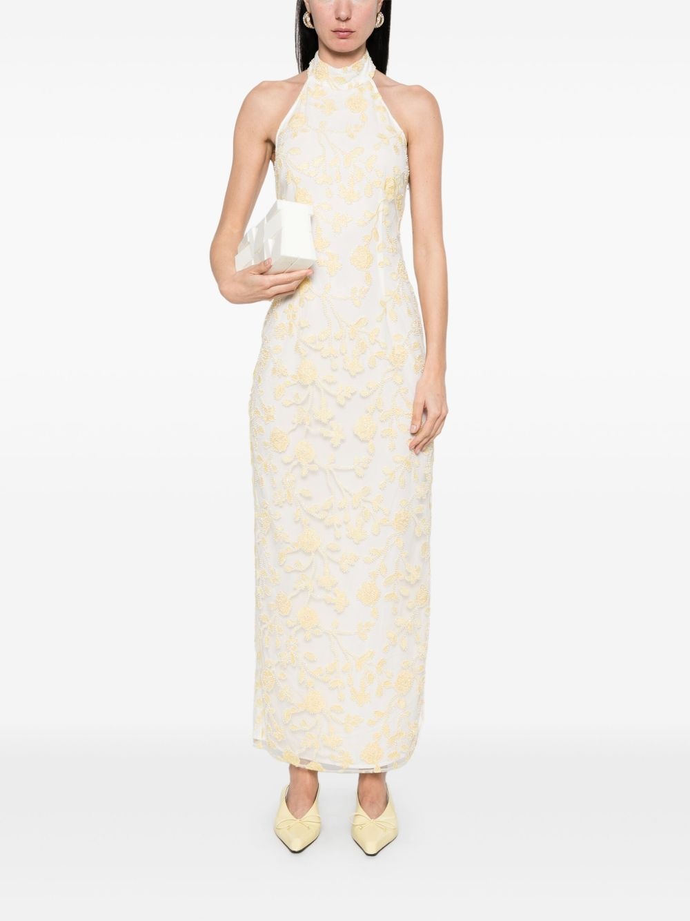floral-beaded maxi dress - 2
