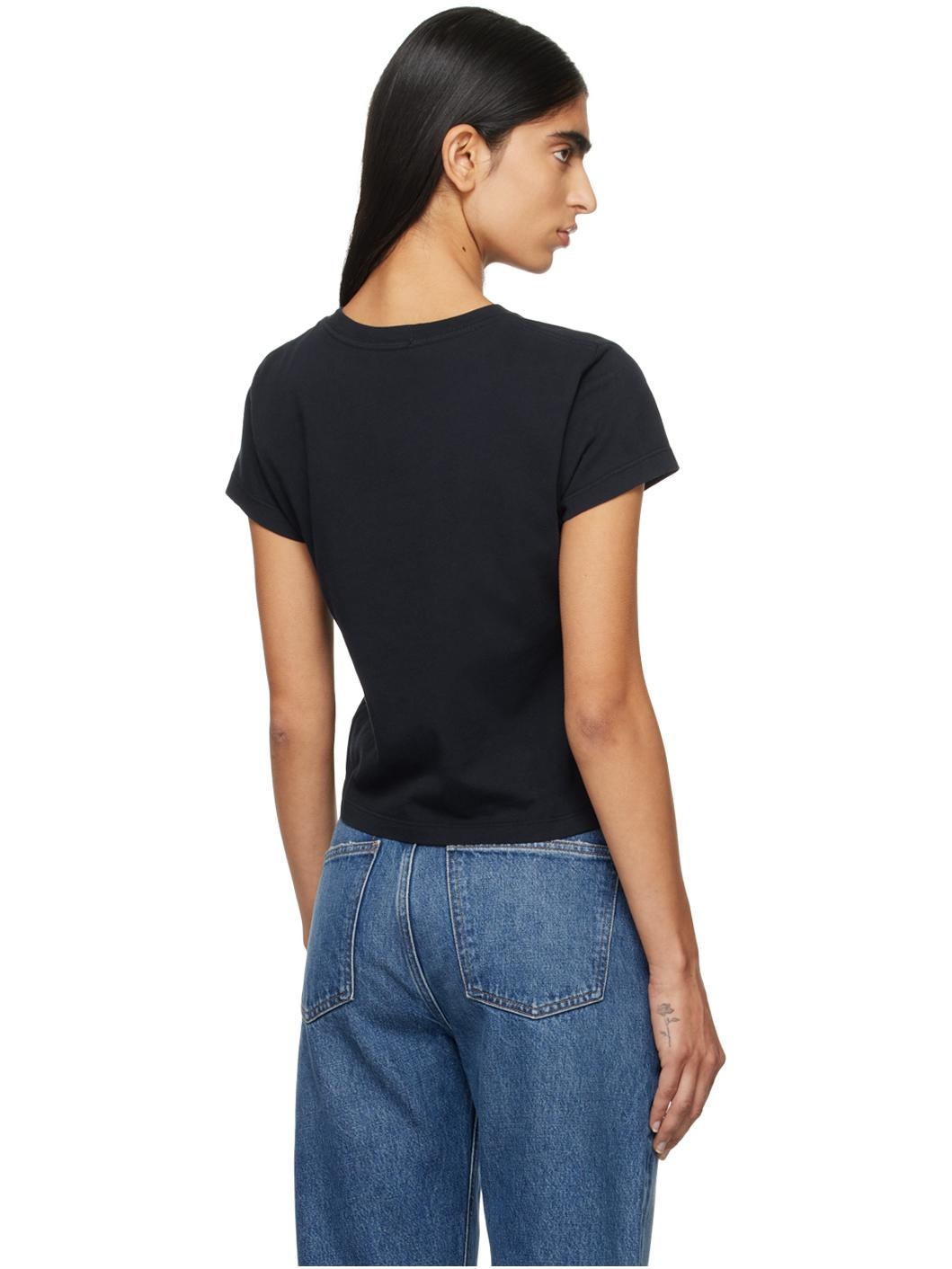 Navy Adine Shrunken T-shirt - 3
