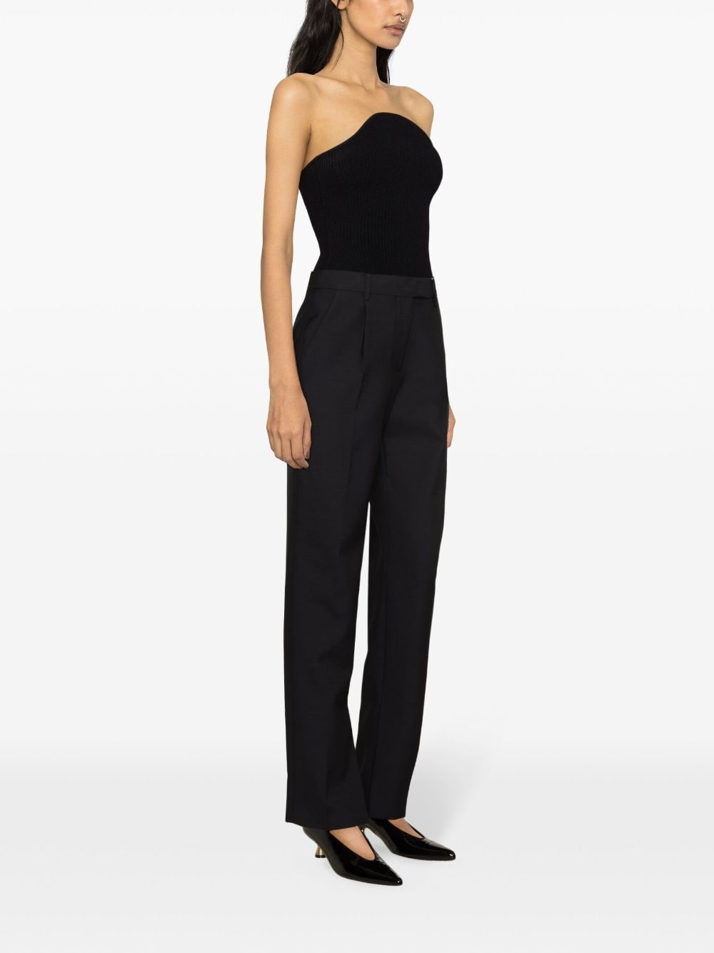 ankle-slit tailored trousers - 3