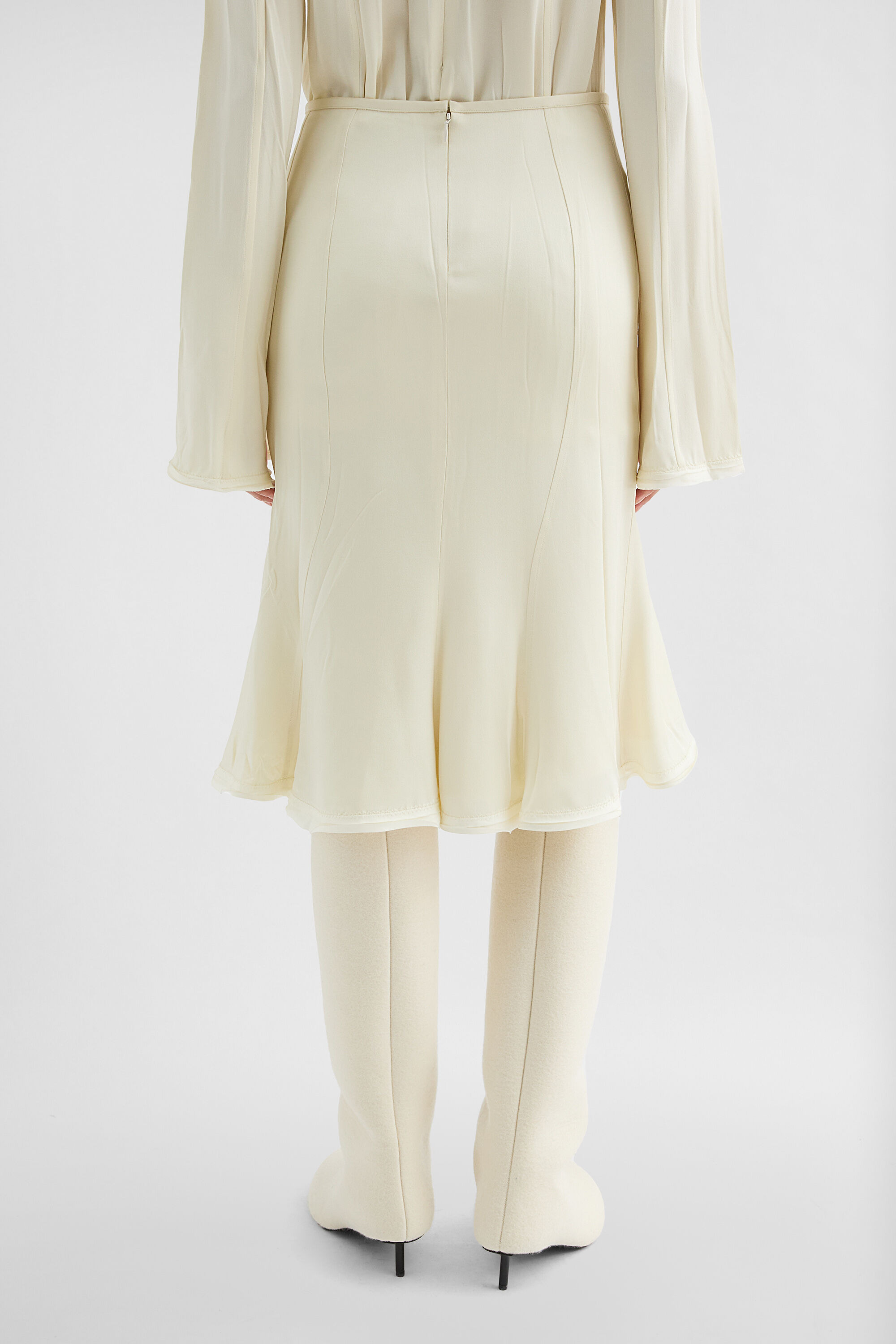 Envers Satin Flared Skirt - 4