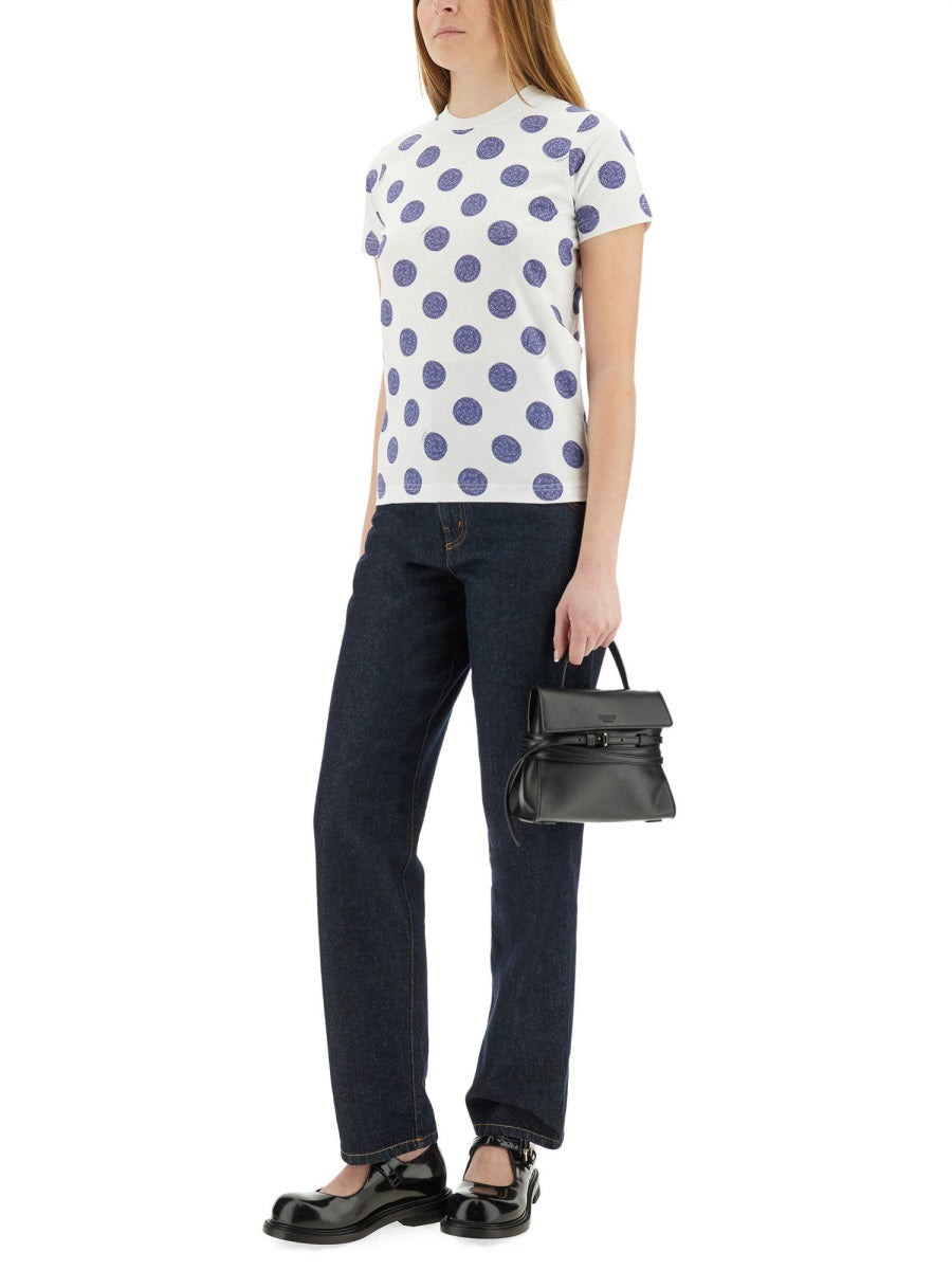 Moschino Women "Laurel Crown Patch" Denim Pants - 2