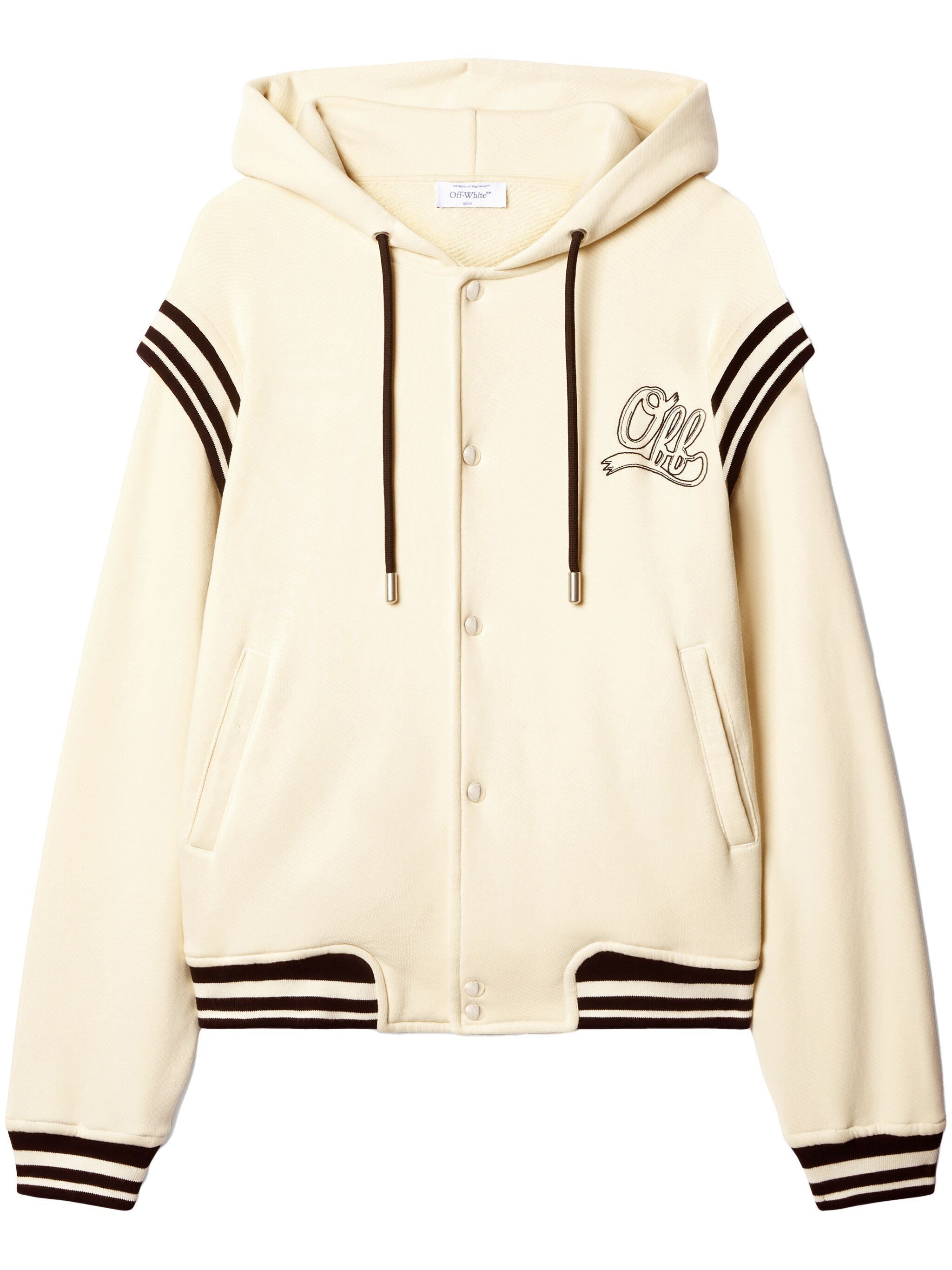 OFF FLEECE VARSITY HOODIE - 1