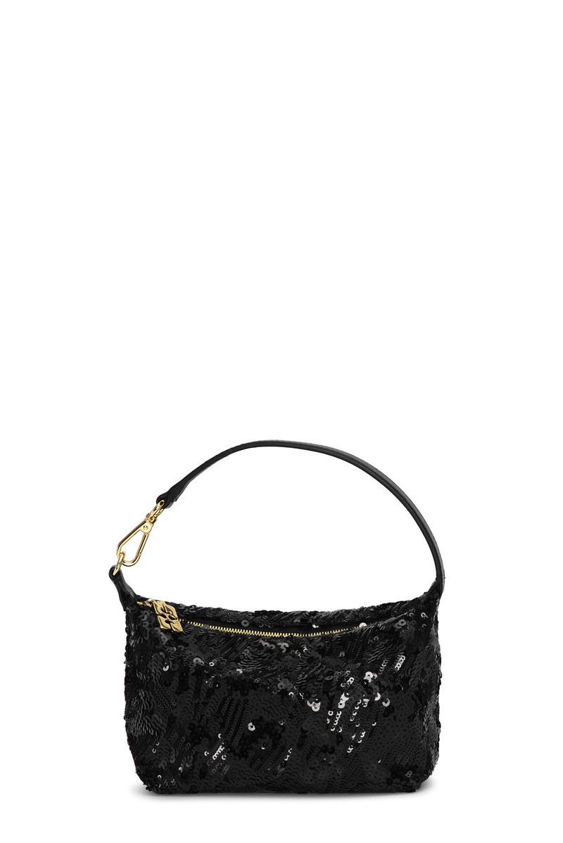 BLACK SMALL BUTTERFLY SMALL POUCH SEQUIN BAG 1