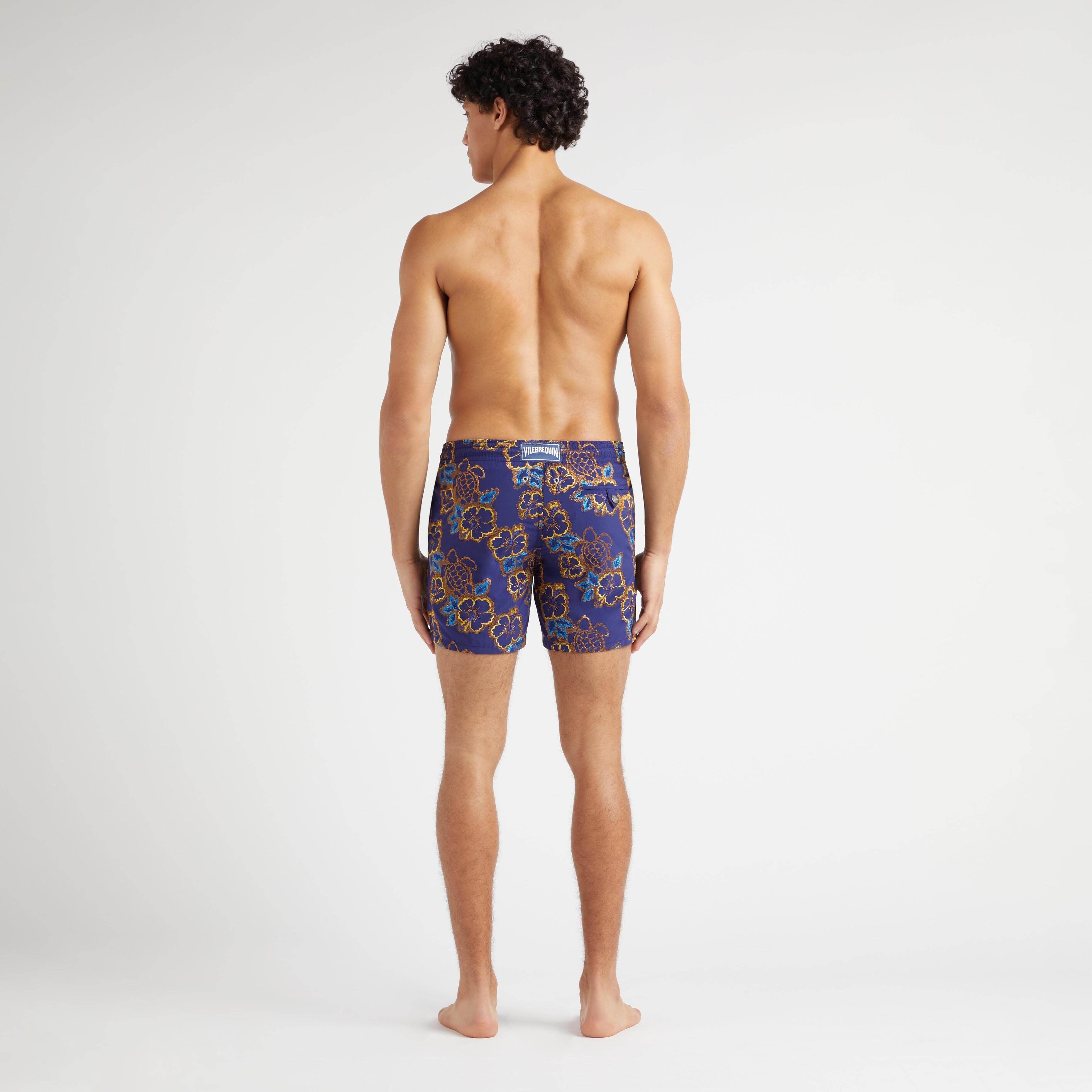 Men Swim Trunks Embroidered Hibiscus - Limited Edition - 4