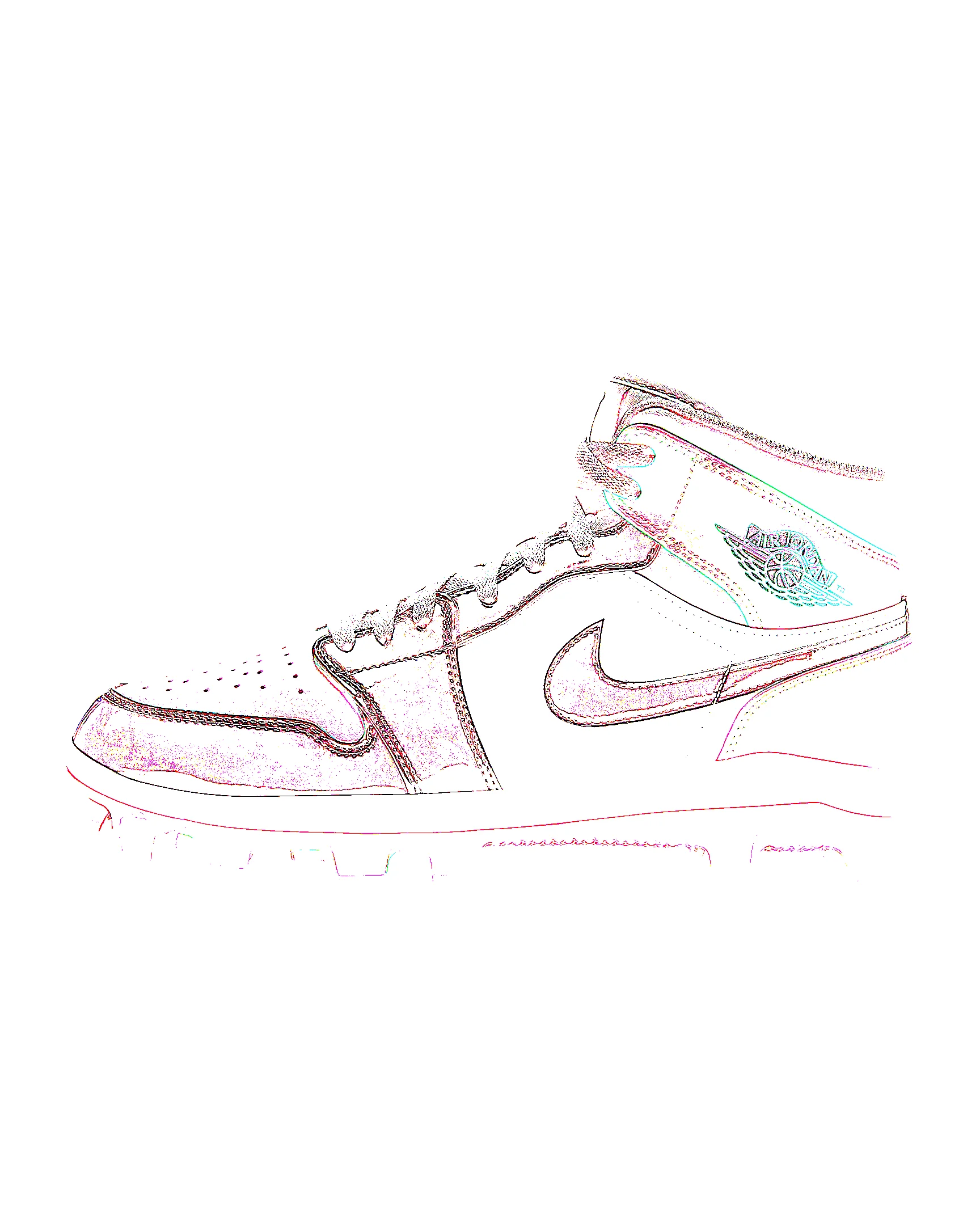 Jordan 1 Retro MCS Men's Baseball Cleats - 1