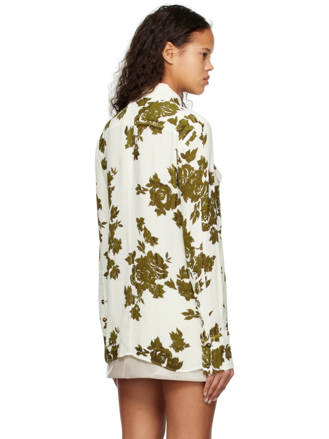 Off-White Floral Shirt - 3