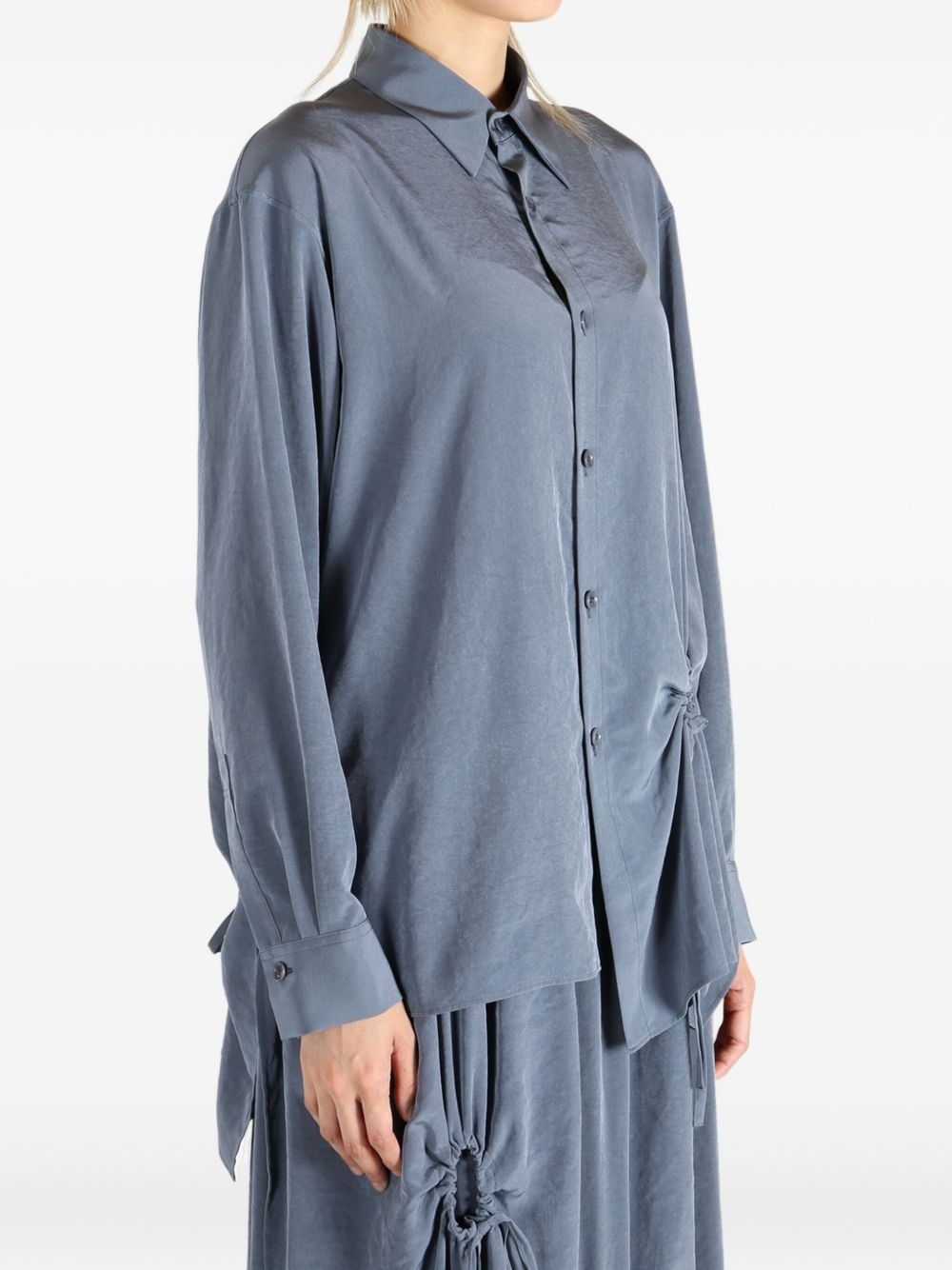 drawstring-detail shirt - 4