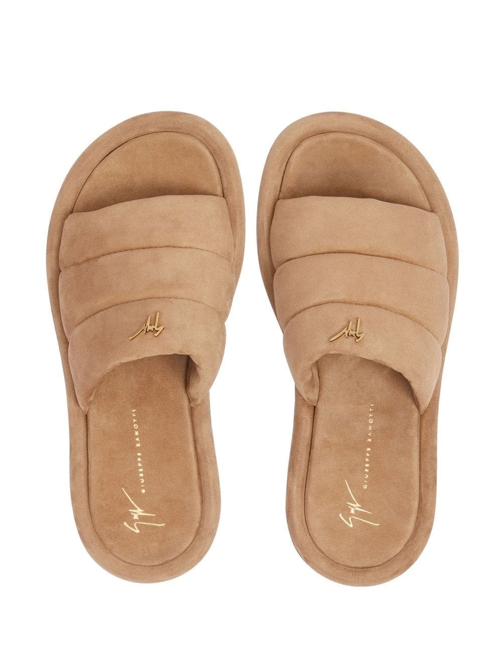 Harmande quilted suede slides - 4