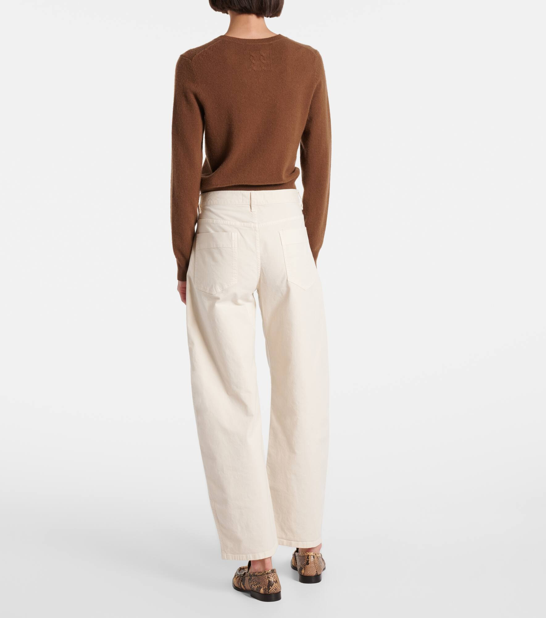 Tribeca cotton twill barrel-leg pants - 3
