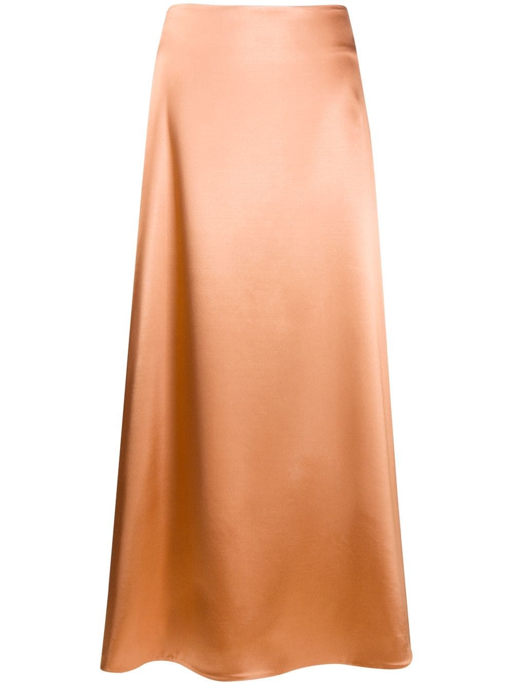 satin-finish long skirt - 1