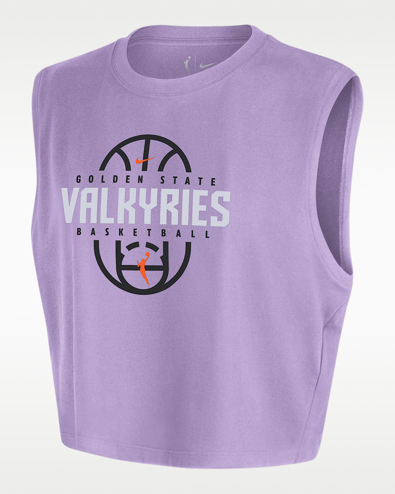 Golden State Valkyries Nike Women's WNBA Authentic Sleeveless Cropped T-Shirt 1