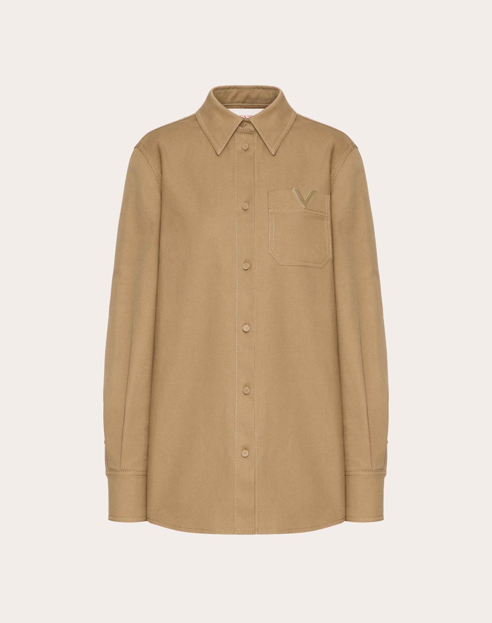 STRETCH COTTON CANVAS OVERSHIRT - 1