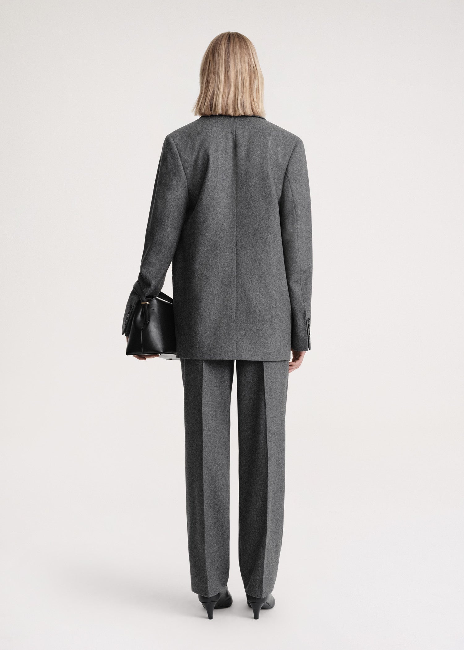 Tailored suit jacket grey mélange - 4