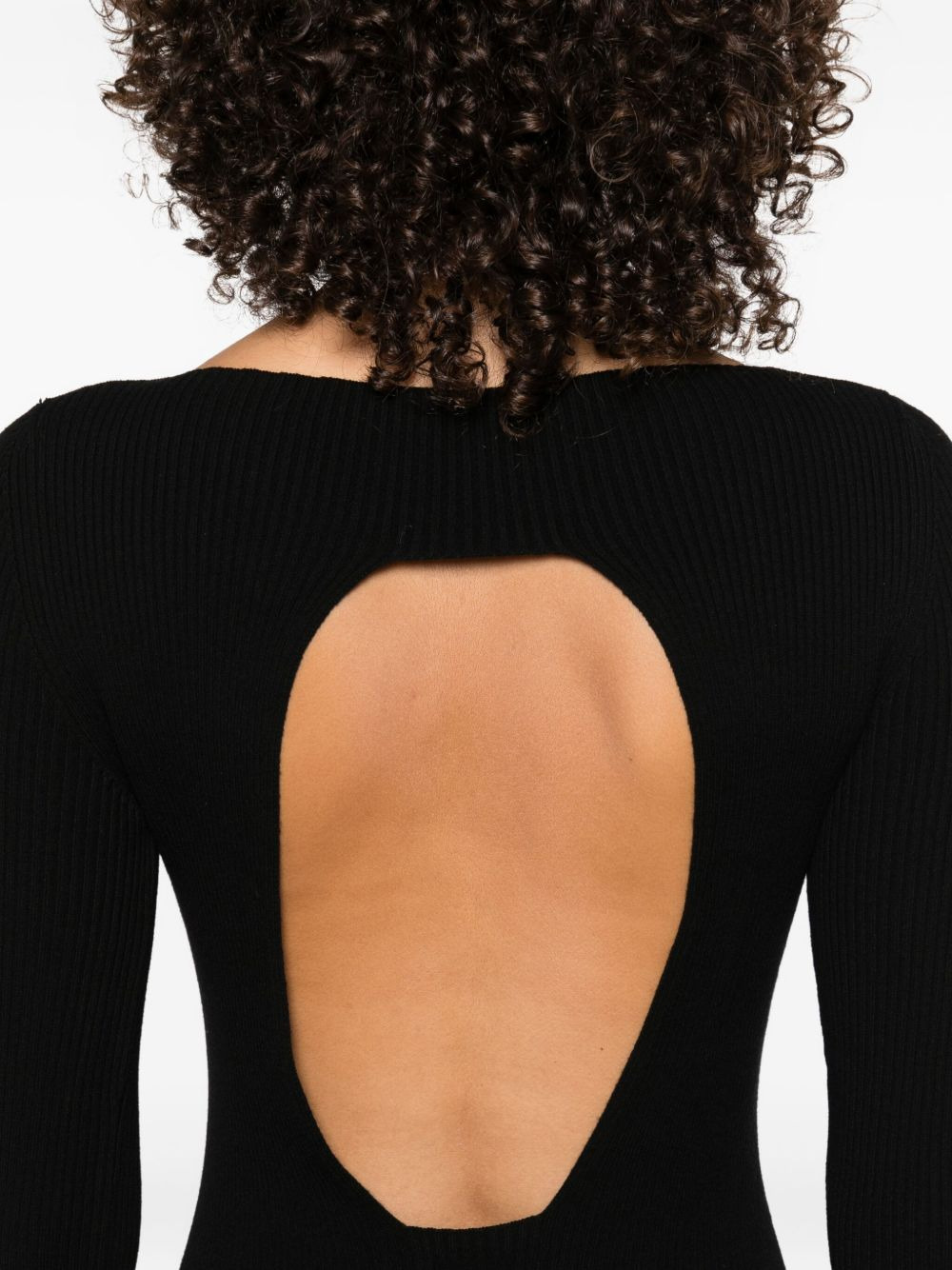 ribbed boat-neck dress - 5
