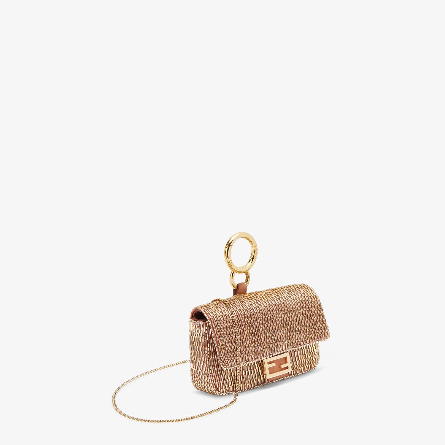 Brown leather charm - 2