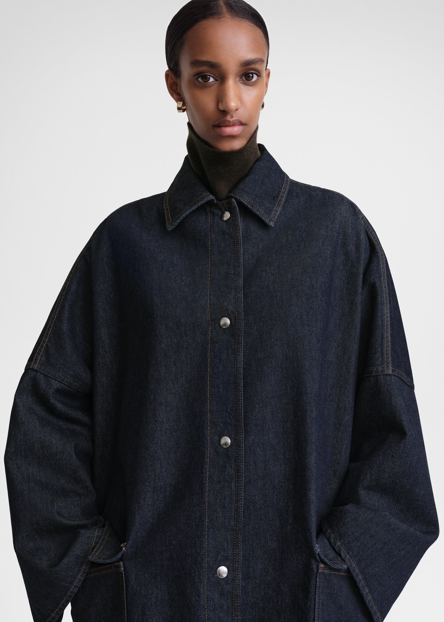 Denim overshirt jacket raw blue - 5