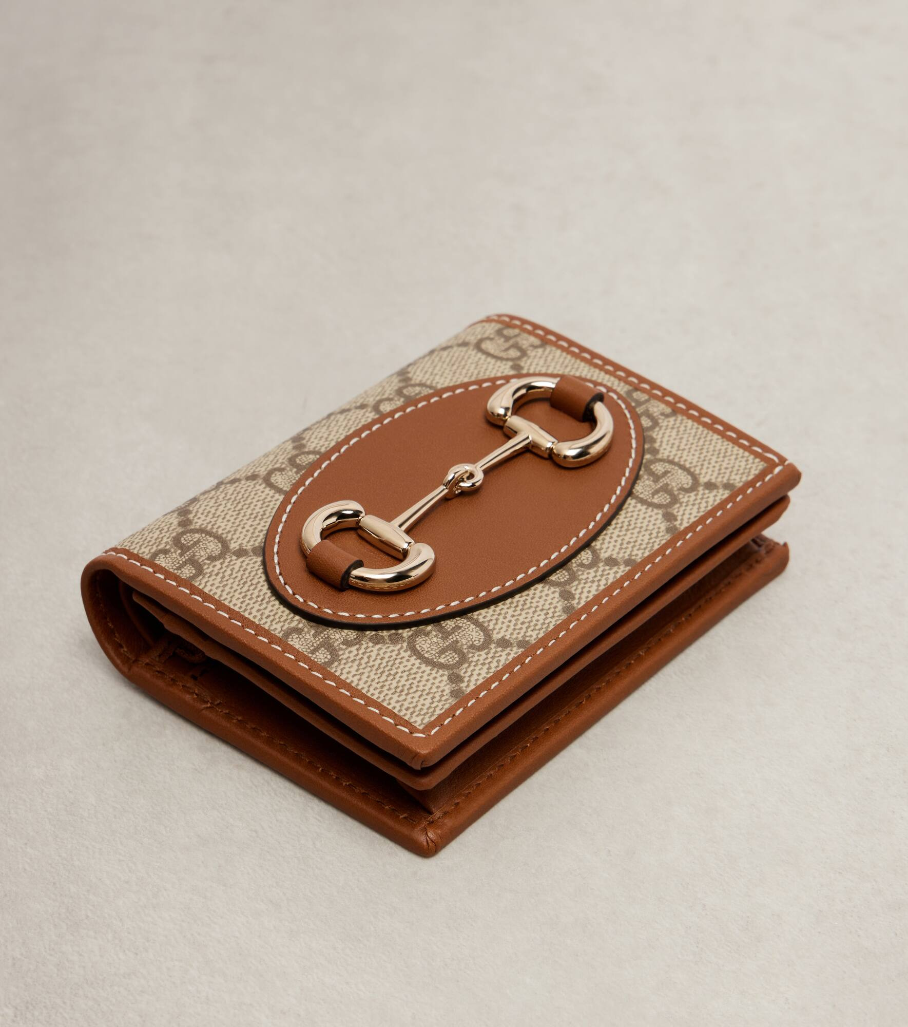 Horsebit 1955 leather-trimmed wallet - 4