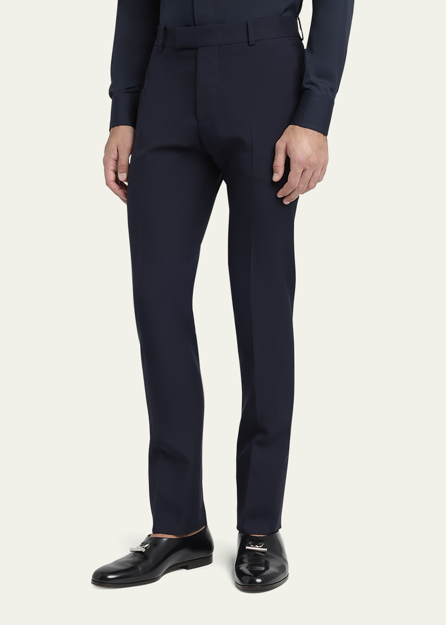 Men's Wool Cigarette Trousers - 4