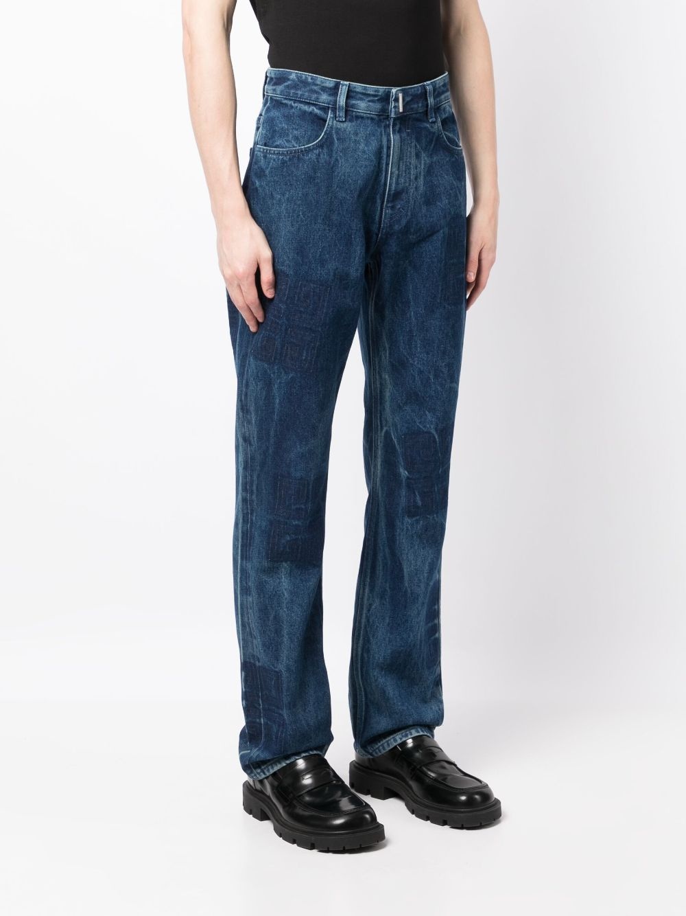 4G-print mid-rise straight-leg jeans - 3