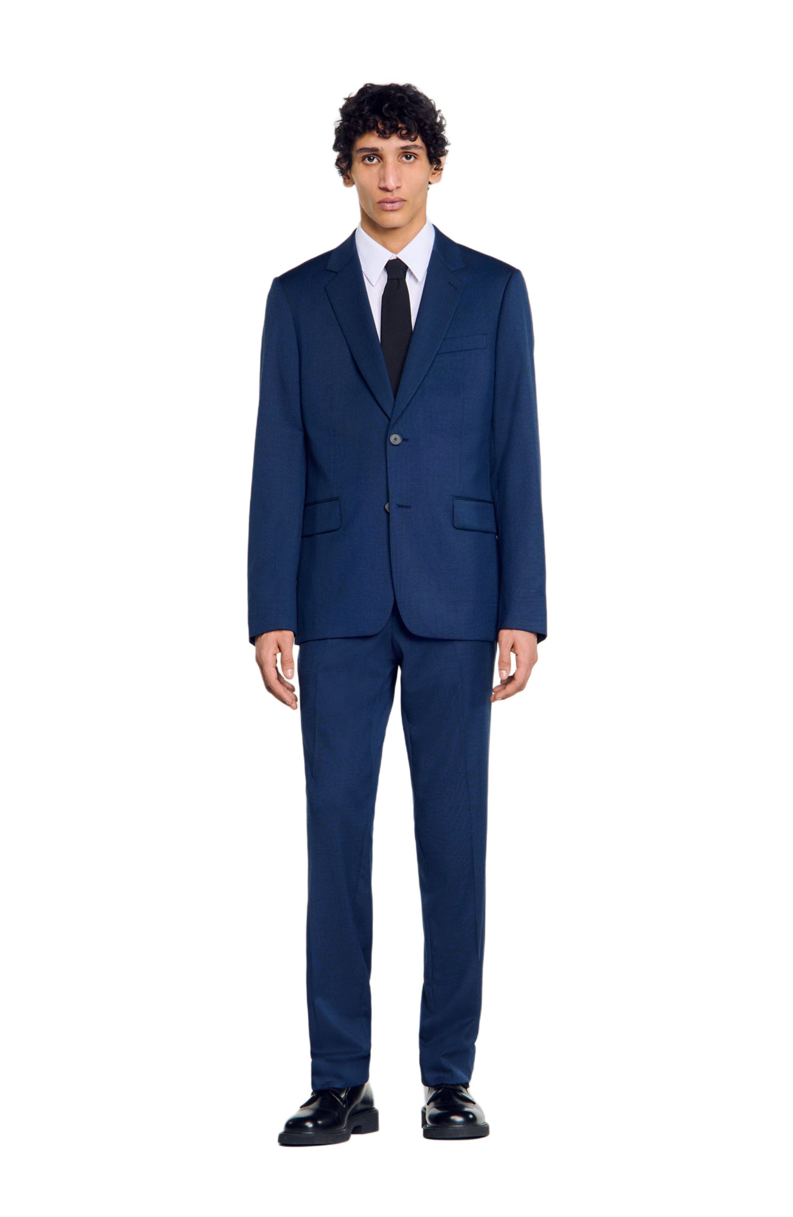 SANDRO Wool suit jacket in Royal Blue at Nordstrom - 1