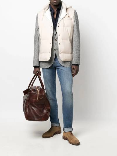 Brunello Cucinelli woven wool blazer outlook