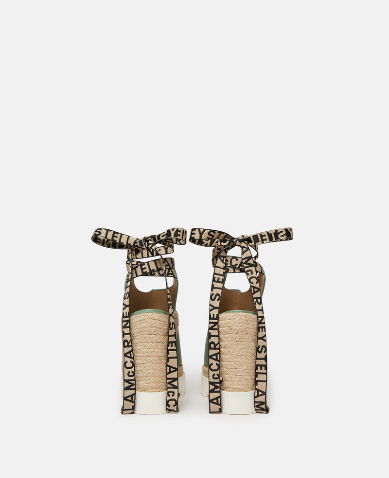 Stella McCartney Gaia Alter Mat Peeptoe Wedge Espadrilles outlook