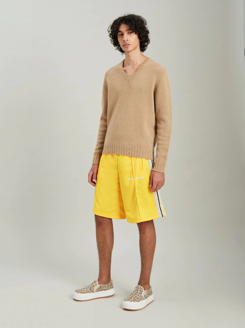Palm Angels YELLOW TRACK SHORTS outlook