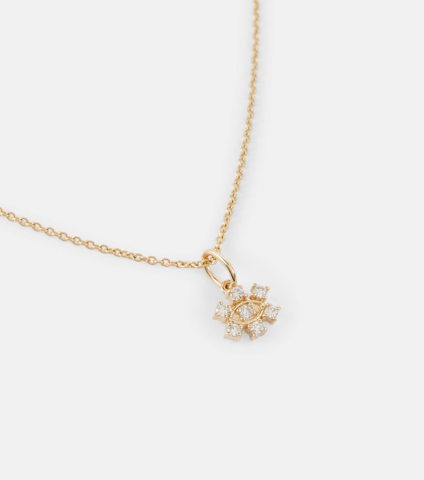 14kt gold necklace with diamonds - 6