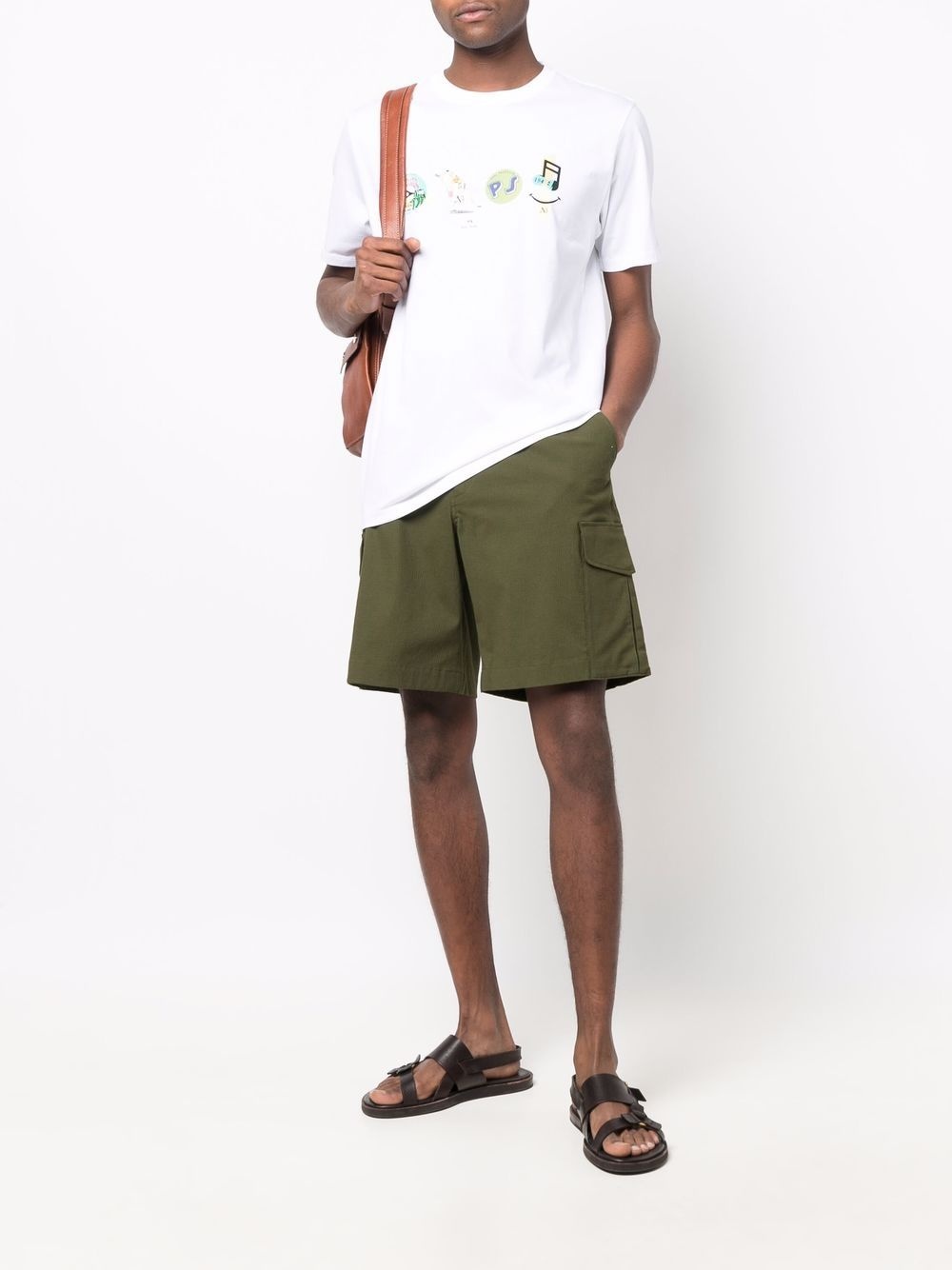 mid-waist cargo shorts - 2