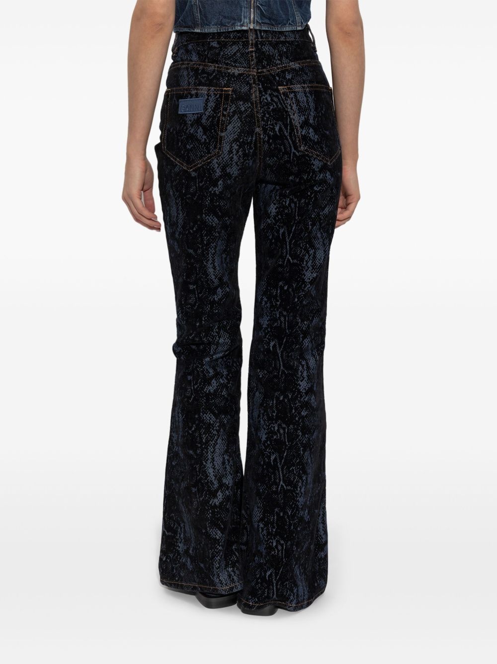 Jeansy flared trousers - 4
