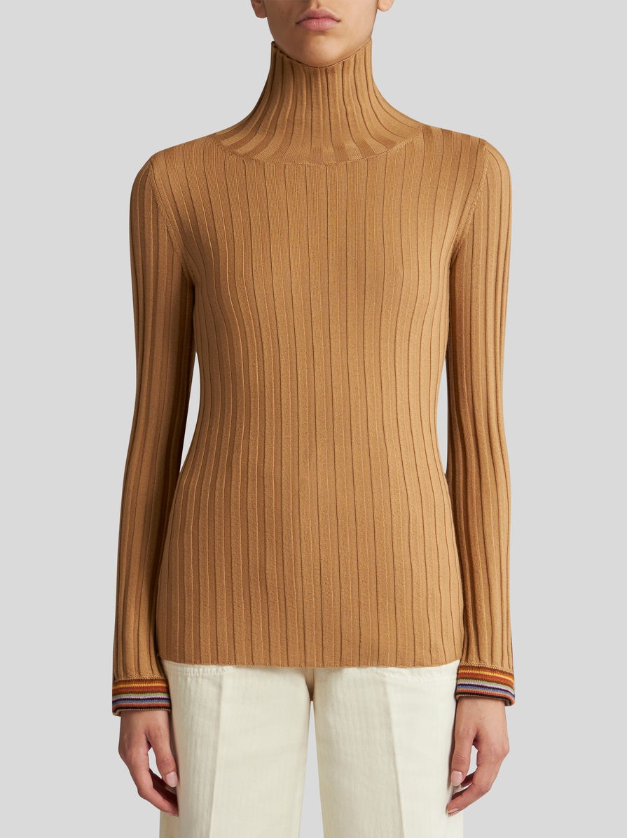 POLO NECK WOOL JUMPER - 2