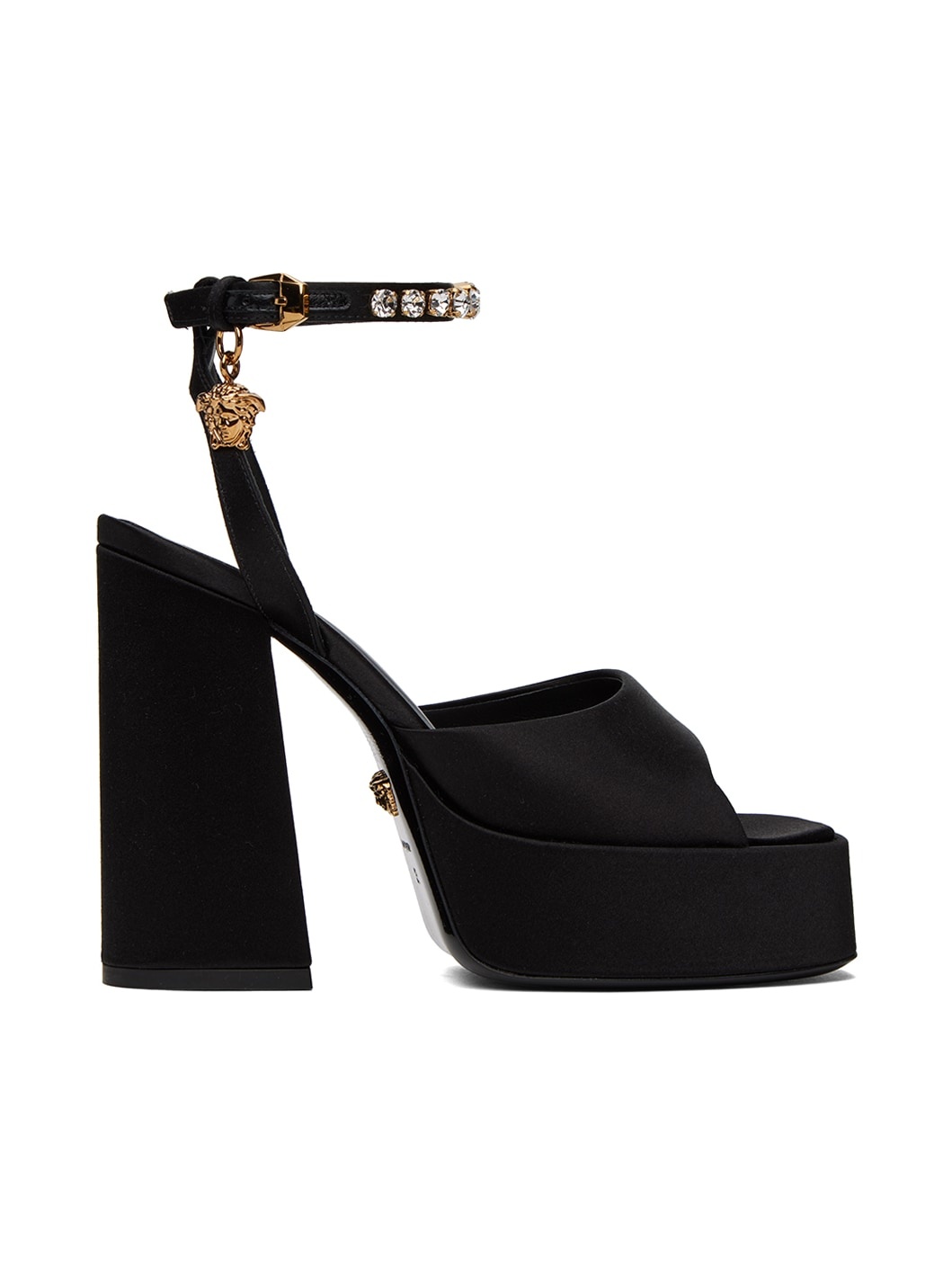 Black Medusa Heeled Sandals - 1