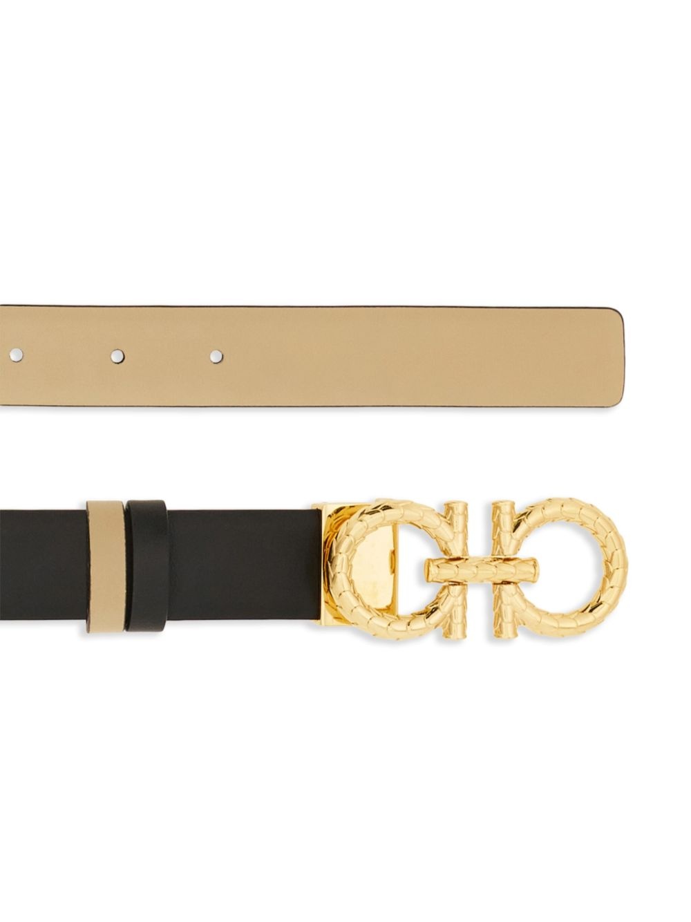 reversible Gancini-buckle belt - 2