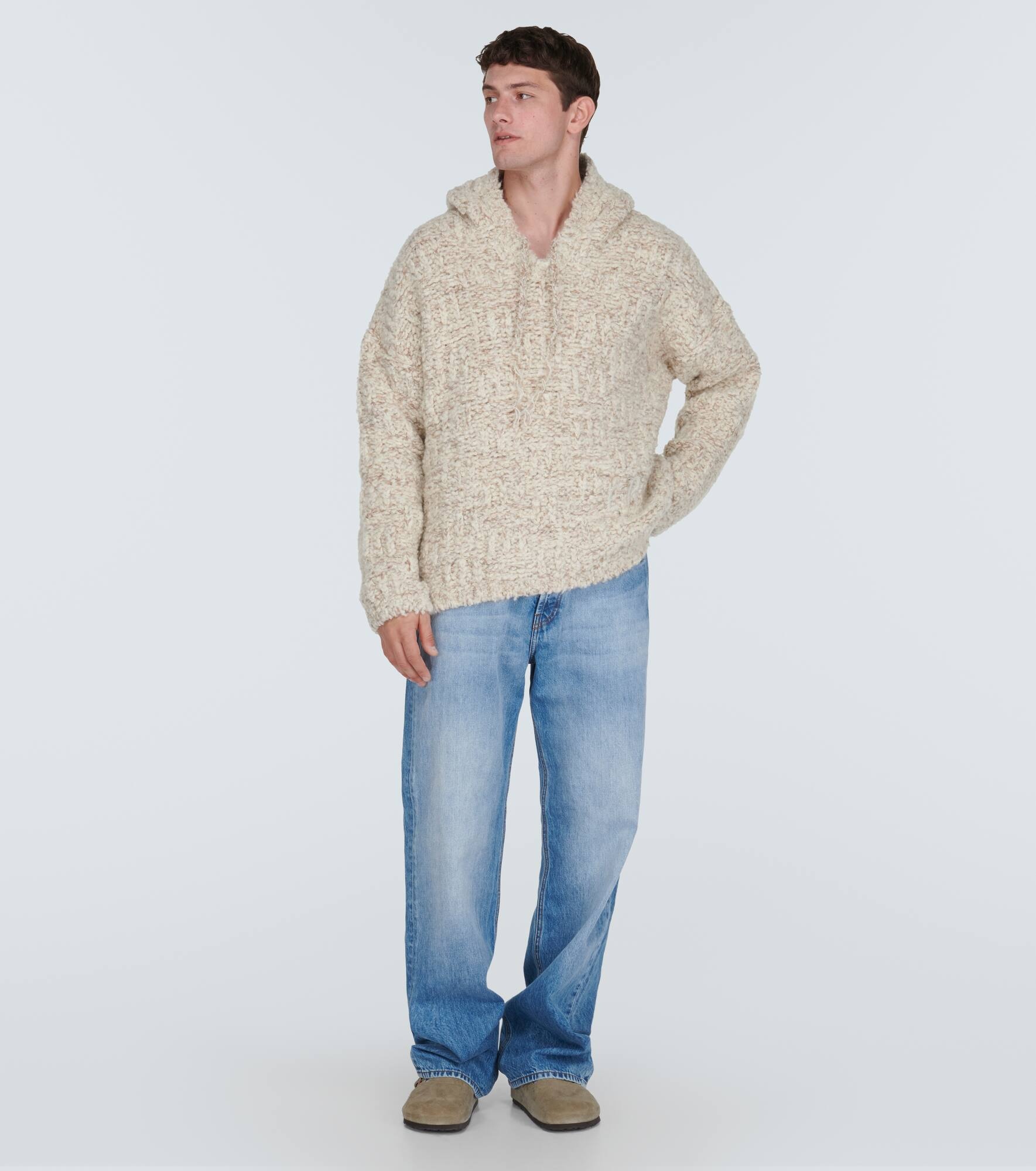 Oversized wool-blend hoodie - 2
