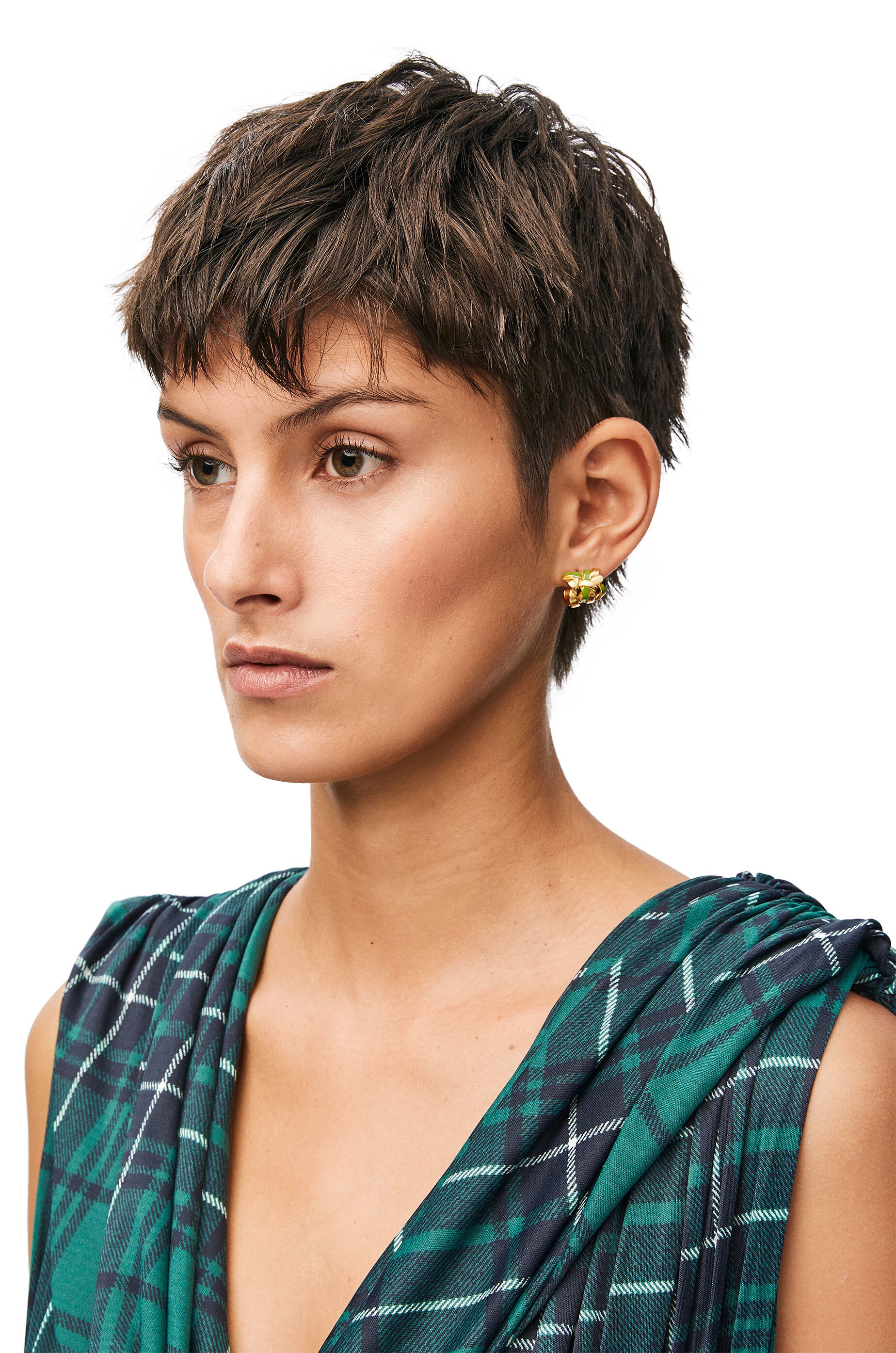 Nest small hoop earrings in sterling silver and enamel - 2