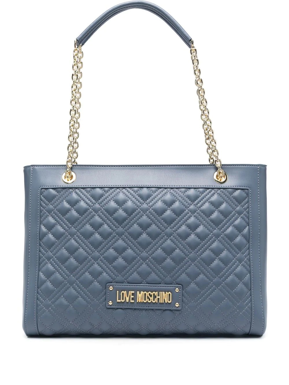 quilted faux-leather shoulder bag - 1