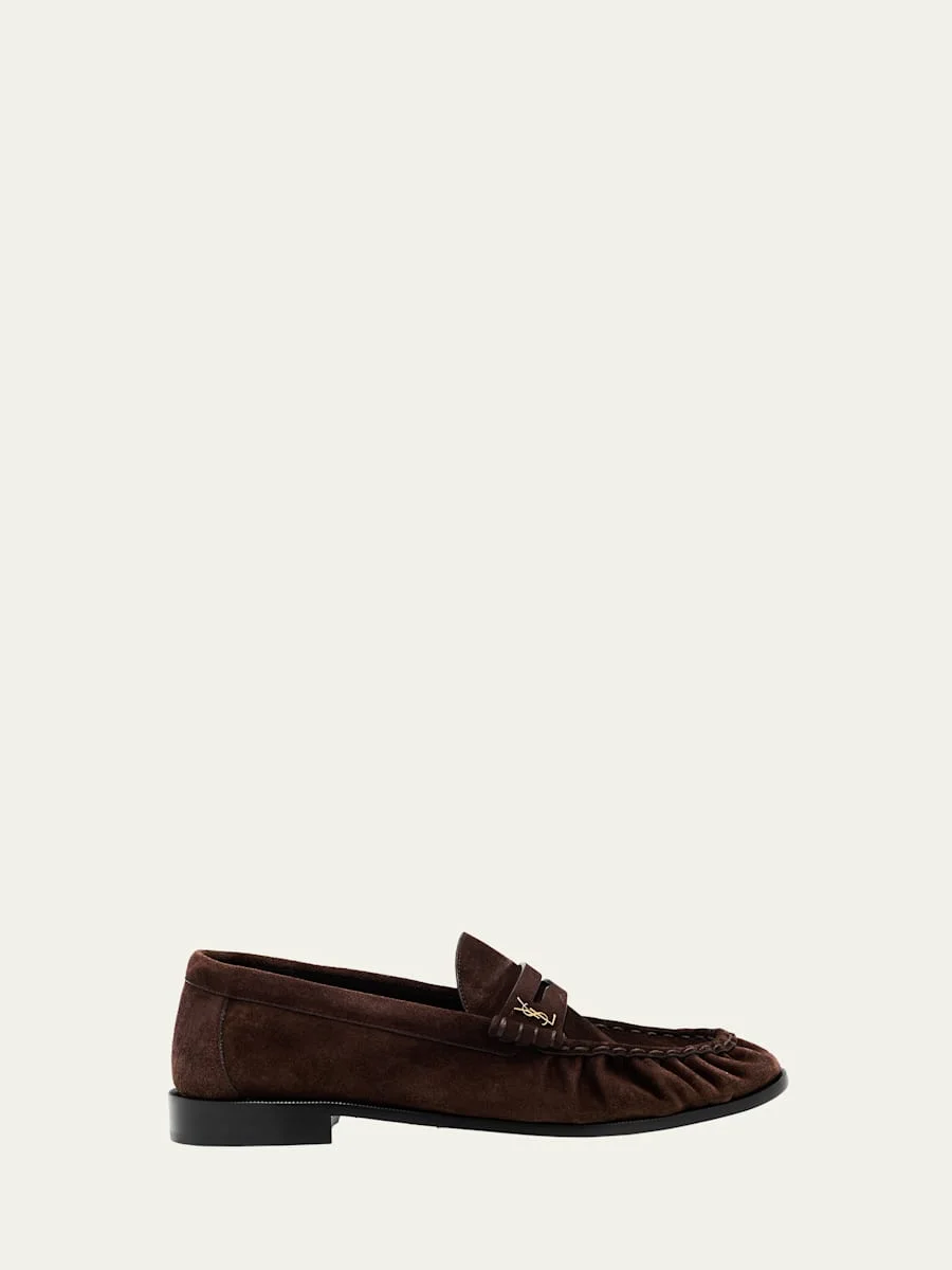 Men's Suede Cassandre Penny Loafers - 1