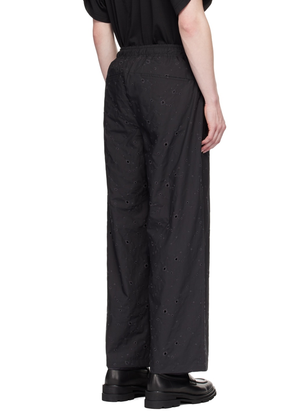Black Easy Trousers - 3