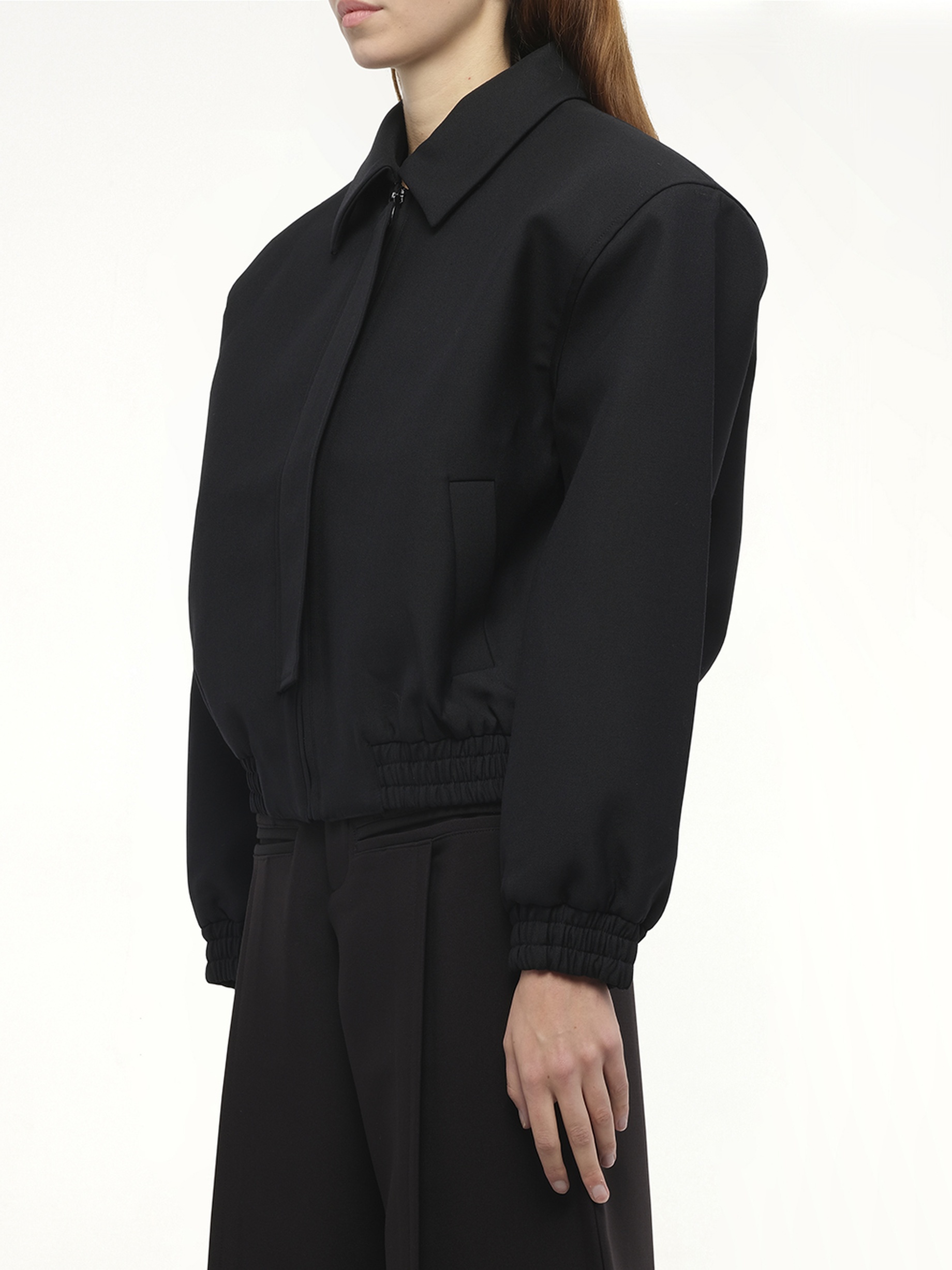 Zip Shoulder Jacket in Black - 5