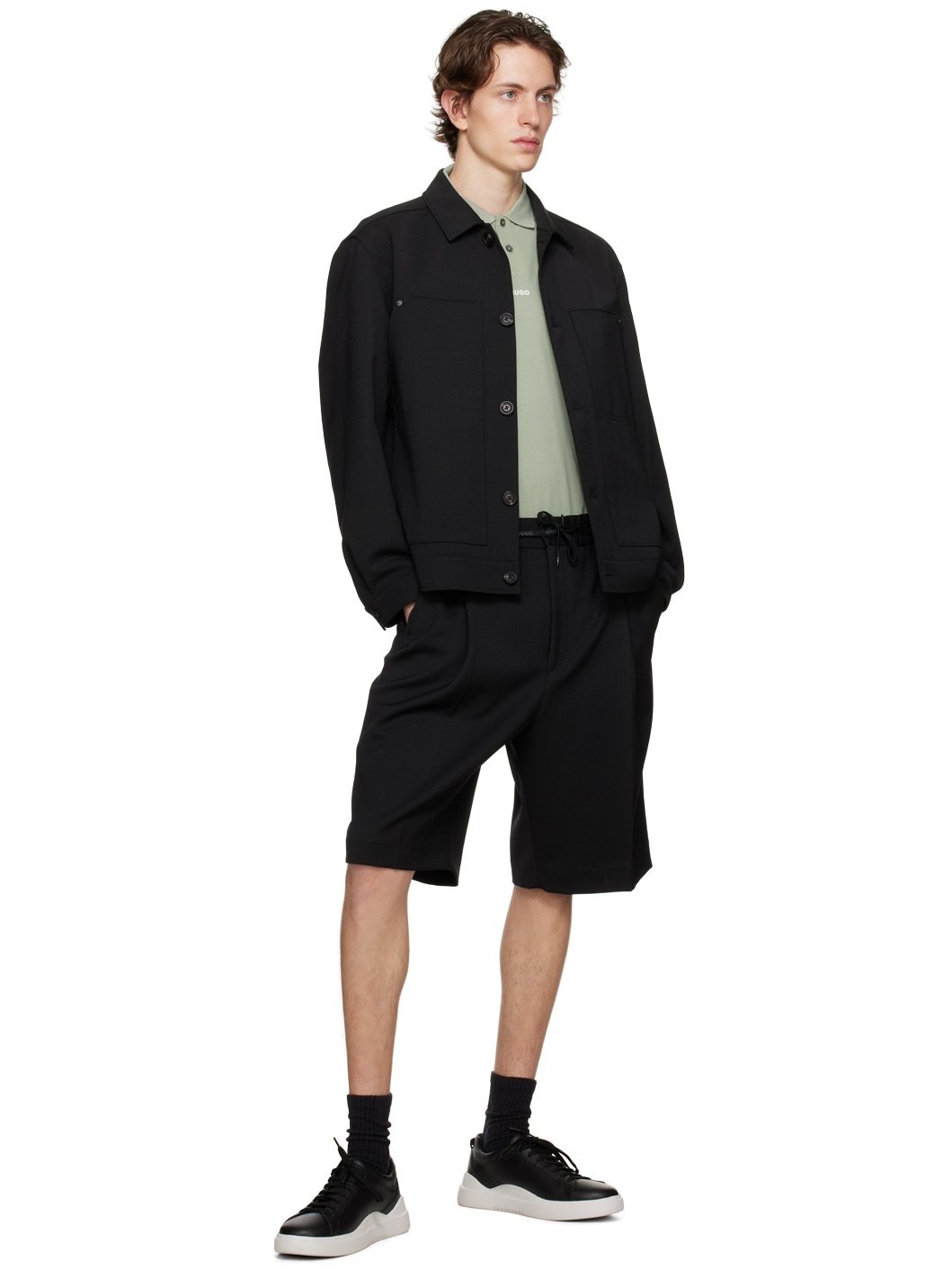 Black Relaxed-Fit Shorts - 4