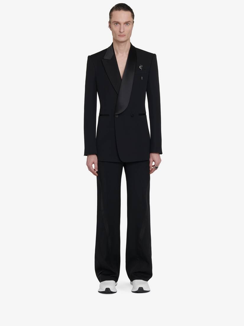 Alexander McQueen Men's Half Shawl Collar Tuxedo Jacket in