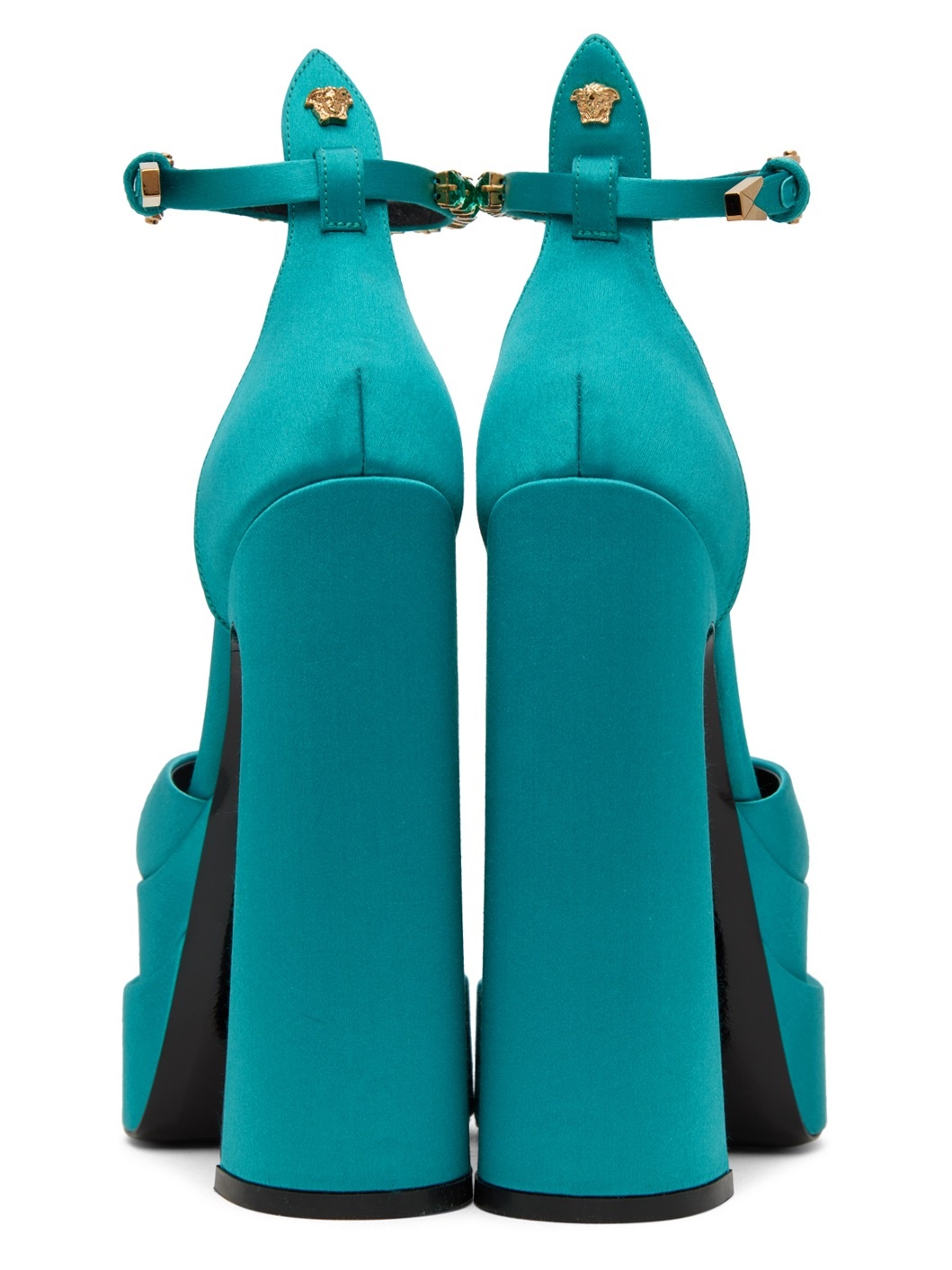 Blue Aevitas Pointy Platform Heels - 2