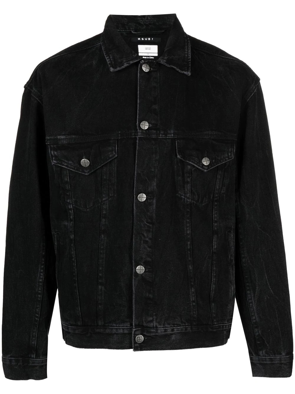 long-sleeve denim jacket - 1