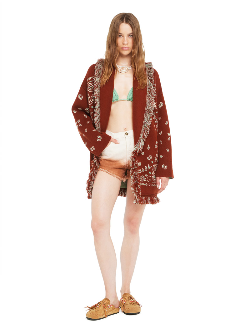 Alanui Bandana Jacquard Cardigan outlook
