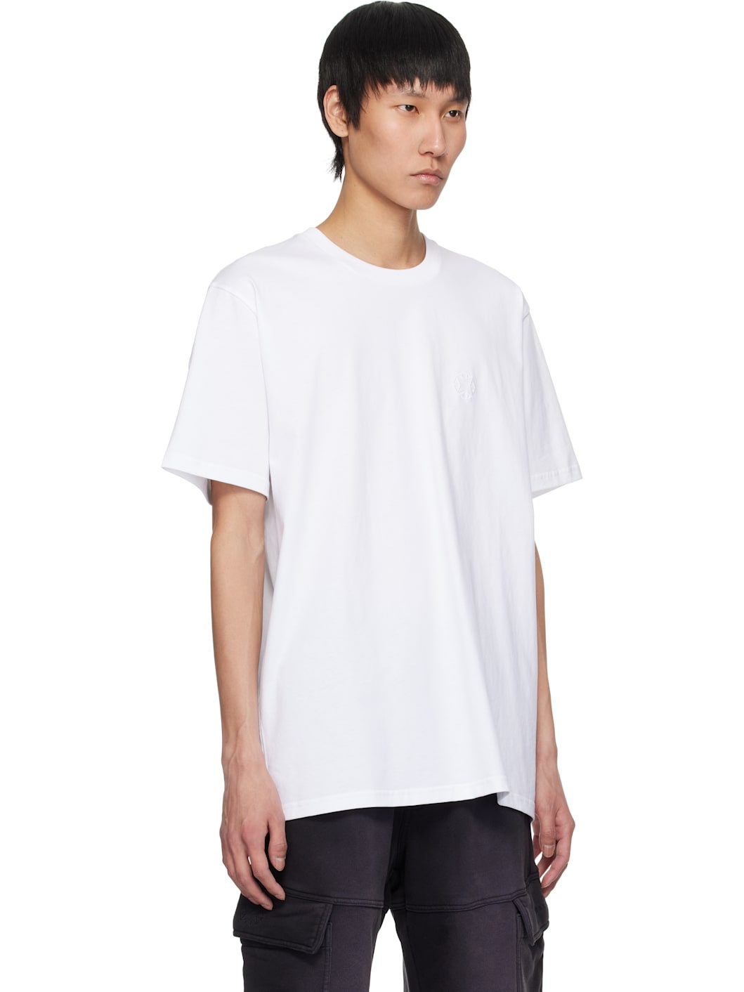 White Embroidered Logo T-shirt - 2